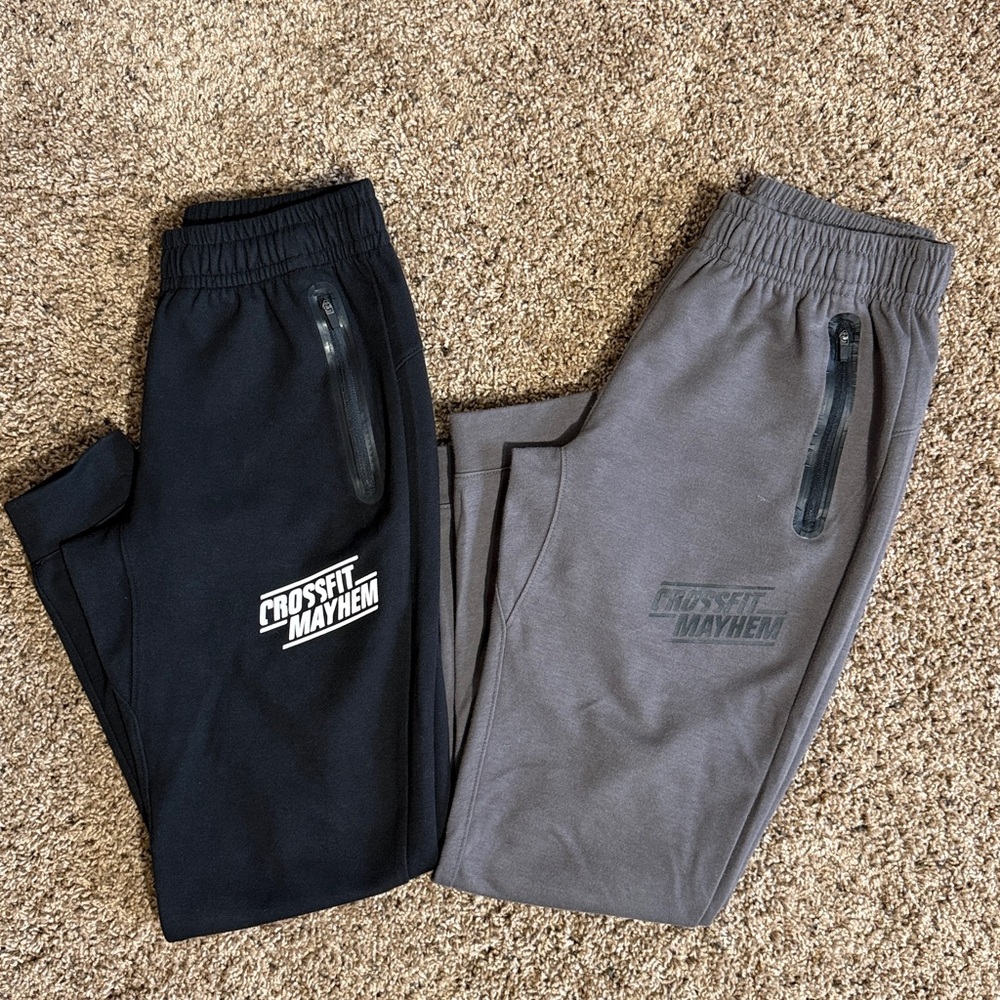 CrossFit Mayhem Men's XS Black & Gray Joggers
